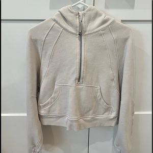 Lululemon White Opal Scuba Half Zip